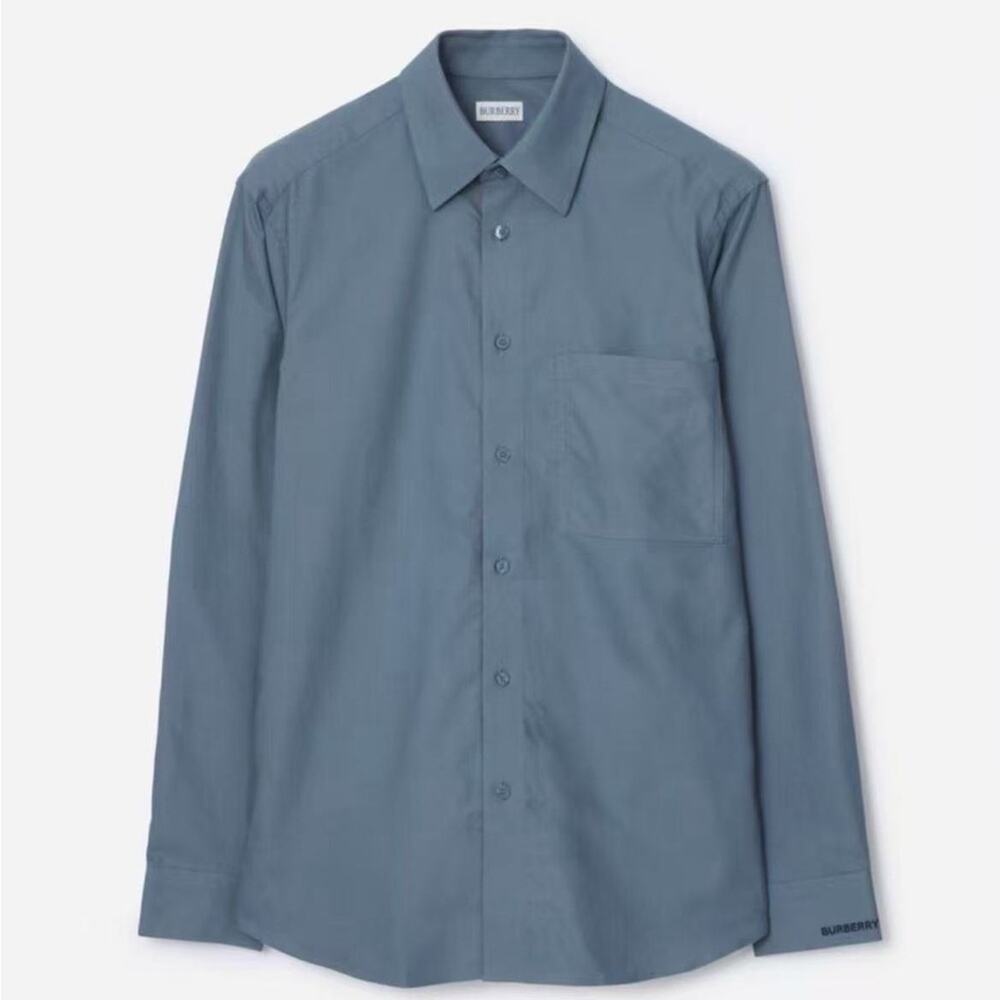 Burberry Men's Blue Icon Stripe Shirt Large